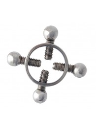 Серебристые зажимы для сосков на винтах - ToyFa - купить с доставкой в Севастополе