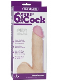 Ультра реалистичная насадка Vac-U-Lock  6  ULTRASKYN Cock - 17,3 см. - Doc Johnson - купить с доставкой в Севастополе