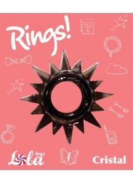 Чёрное эрекционное кольцо Rings Cristal - Lola Games - в Севастополе купить с доставкой