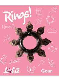 Чёрное эрекционное кольцо Rings Gear - Lola Games - в Севастополе купить с доставкой