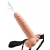 Телесный полый страпон с имитацией эякуляции 7.5  Hollow Squirting Strap-On with Balls Flesh - 21,6 см. - Pipedream - купить с доставкой в Севастополе