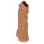 Телесная насадка с венками и открытой головкой Nude Sleeve L - 14 см. - KOKOS - в Севастополе купить с доставкой