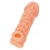 Телесная закрытая насадка с венками Cock Sleeve Size L - 17,6 см. - KOKOS - в Севастополе купить с доставкой