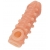 Телесная закрытая насадка с шариками Cock Sleeve Size S - 13,8 см. - KOKOS - в Севастополе купить с доставкой