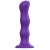 Фиолетовая насадка Strap-On-Me Dildo Geisha Balls size M - Strap-on-me - купить с доставкой в Севастополе