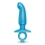 Голубая анальная пробка для массажа простаты Hither Silicone Prostate Plug - 14,3 см. - b-Vibe - в Севастополе купить с доставкой