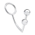 Кольцо на пенис с анальным стимулятором Two Bead Stainless Steel Anal Hook   Cock Ring - BlueLine - в Севастополе купить с доставкой