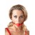 Силиконовый кляп-шар на чёрных ремешках Red Gag silicone - Orion - купить с доставкой в Севастополе