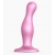 Розовая насадка Strap-On-Me Dildo Plug Curvy size M - Strap-on-me - купить с доставкой в Севастополе