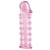 Гелевая розовая насадка на фаллос с шипами - 12 см. - Toyfa Basic - в Севастополе купить с доставкой