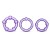 Набор из 3 фиолетовых эрекционных колец Stay Hard Beaded Cockrings - Blush Novelties - в Севастополе купить с доставкой