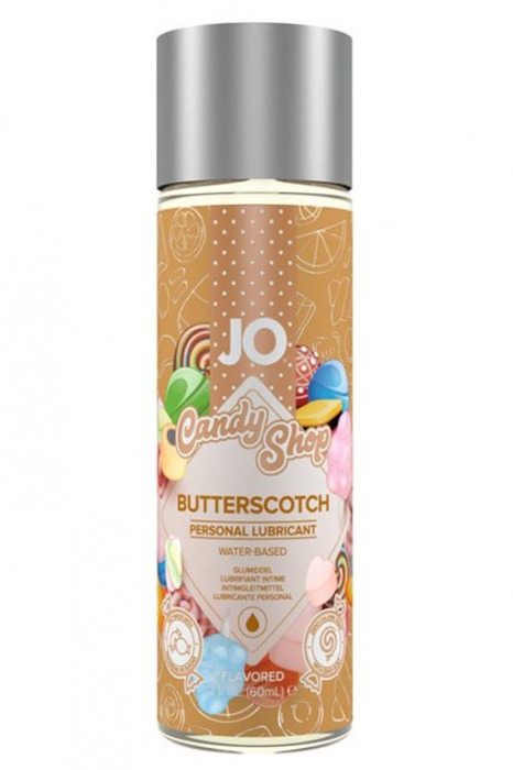 Смазка на водной основе Candy Shop Butterscotch с ароматом ирисок - 60 мл. - System JO - купить с доставкой в Севастополе