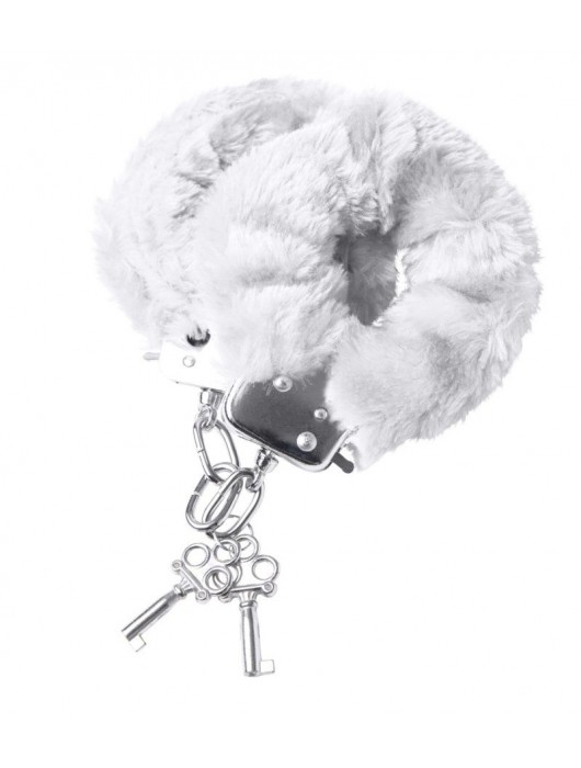 Наручники с белой меховой опушкой - ToyFa - купить с доставкой в Севастополе