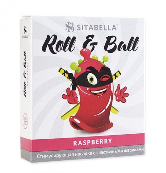 Стимулирующий презерватив-насадка Roll   Ball Raspberry - Sitabella - купить с доставкой в Севастополе