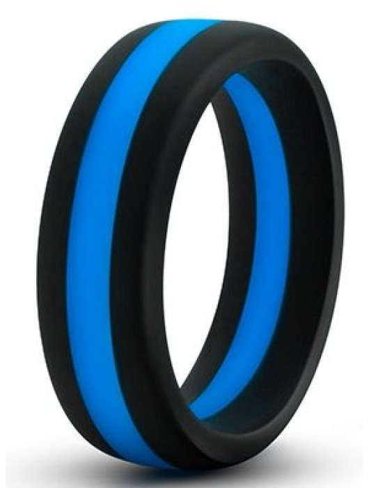 Черно-синее эрекционное кольцо Silicone Go Pro Cock Ring - Blush Novelties - в Севастополе купить с доставкой