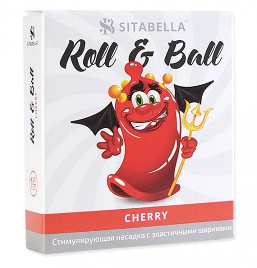 Стимулирующий презерватив-насадка Roll   Ball Cherry - Sitabella - купить с доставкой в Севастополе