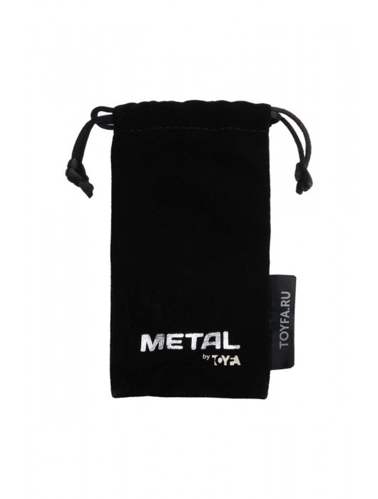 Серебристая коническая анальная пробка с красным кристаллом - 8 см. - ToyFa - купить с доставкой в Севастополе