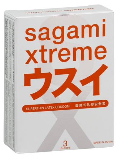 Ультратонкие презервативы Sagami Xtreme SUPERTHIN - 3 шт. - Sagami - купить с доставкой в Севастополе