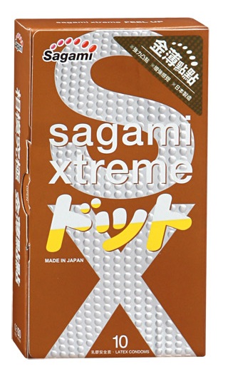 Презервативы Sagami Xtreme FEEL UP с точечной текстурой и линиями прилегания - 10 шт. - Sagami - купить с доставкой в Севастополе