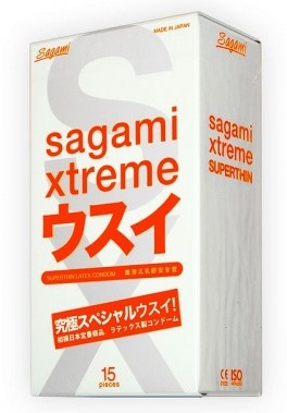 Ультратонкие презервативы Sagami Xtreme SUPERTHIN - 15 шт. - Sagami - купить с доставкой в Севастополе