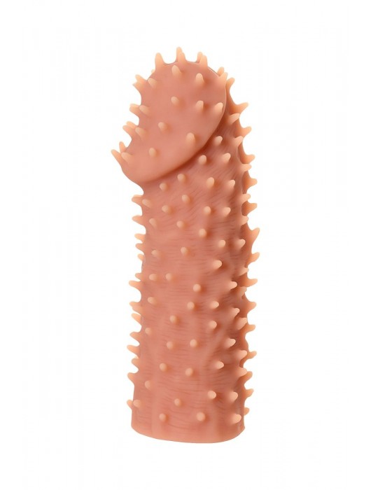 Телесная реалистичная насадка KOKOS Extreme Sleeve 07 с дополнительной стимуляцией - 12,7 см. - KOKOS - в Севастополе купить с доставкой