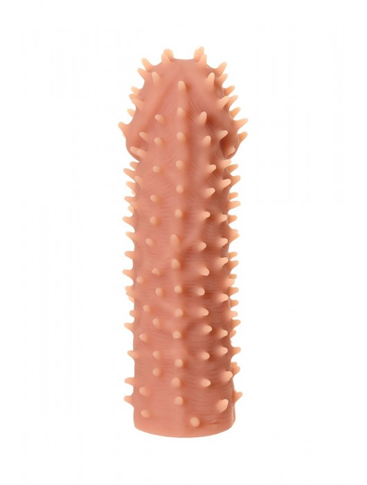 Телесная реалистичная насадка KOKOS Extreme Sleeve 07 с дополнительной стимуляцией - 12,7 см. - KOKOS - в Севастополе купить с доставкой