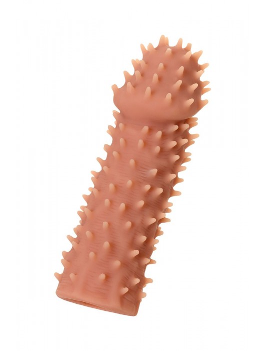 Телесная реалистичная насадка KOKOS Extreme Sleeve 07 с дополнительной стимуляцией - 12,7 см. - KOKOS - в Севастополе купить с доставкой