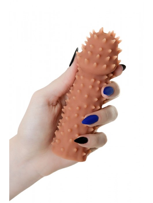 Телесная реалистичная насадка KOKOS Extreme Sleeve 07 с дополнительной стимуляцией - 12,7 см. - KOKOS - в Севастополе купить с доставкой