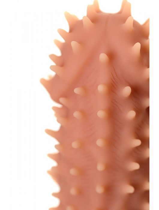 Телесная реалистичная насадка KOKOS Extreme Sleeve 07 с дополнительной стимуляцией - 12,7 см. - KOKOS - в Севастополе купить с доставкой