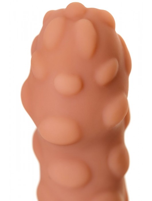 Телесная реалистичная насадка KOKOS Extreme Sleeve 11 с дополнительной стимуляцией - 12,7 см. - KOKOS - в Севастополе купить с доставкой
