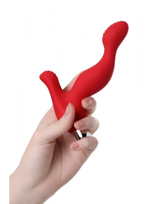 Красный силиконовый вибростимулятор простаты Proman - 12,5 см. - ToyFa - в Севастополе купить с доставкой