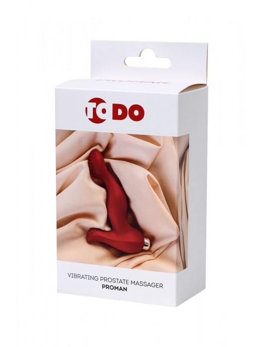 Красный силиконовый вибростимулятор простаты Proman - 12,5 см. - ToyFa - в Севастополе купить с доставкой