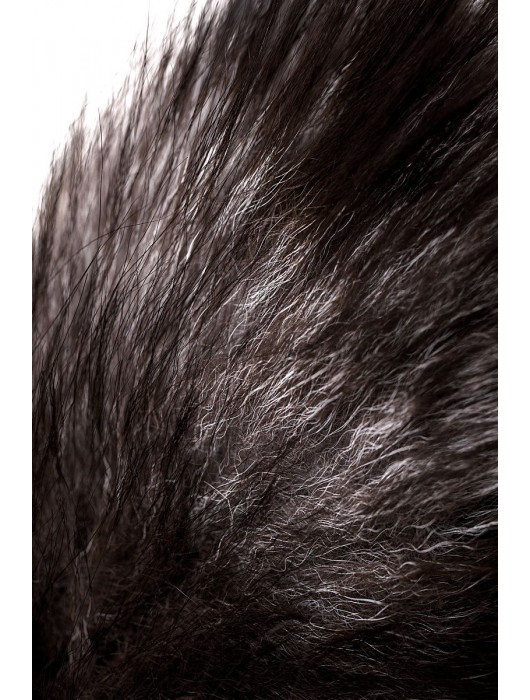 Серебристая металлическая анальная втулка с хвостом чернобурой лисы - размер S - ToyFa - купить с доставкой в Севастополе