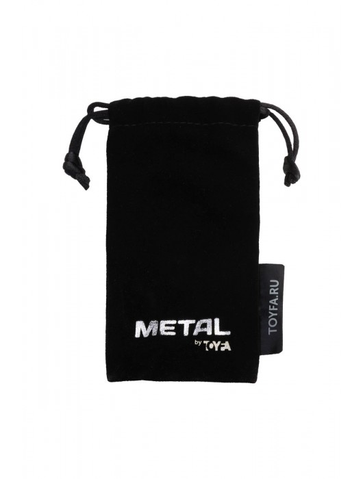 Серебристая конусовидная анальная пробка с фиолетовым кристаллом - 7 см. - ToyFa - купить с доставкой в Севастополе