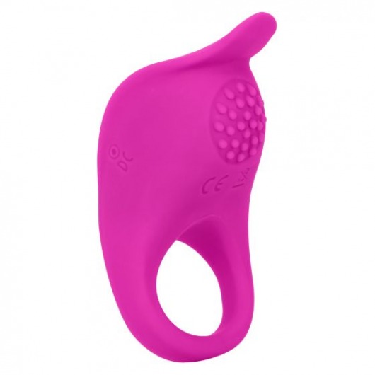 Ярко-розовое эрекционное виброкольцо Silicone Rechargeable Teasing Enhancer - California Exotic Novelties - в Севастополе купить с доставкой