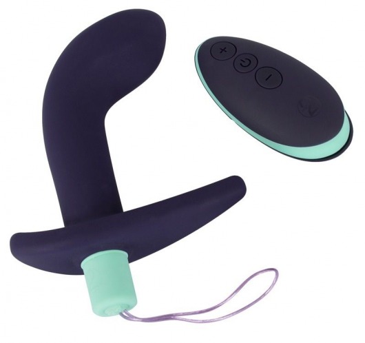 Темно-фиолетовый вибростимулятор простаты с пультом ДУ Remote Controlled Prostate Plug - Orion - в Севастополе купить с доставкой