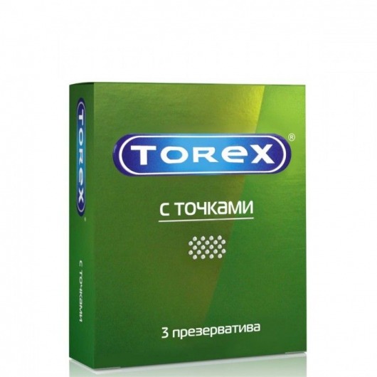 Текстурированные презервативы Torex  С точками  - 3 шт. - Torex - купить с доставкой в Севастополе