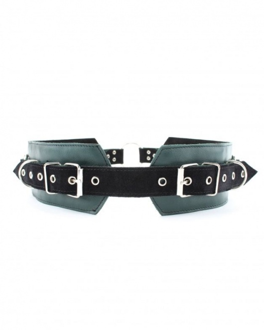Изумрудный пояс Ladys Arsenal с колечками для крепления - БДСМ Арсенал - купить с доставкой в Севастополе