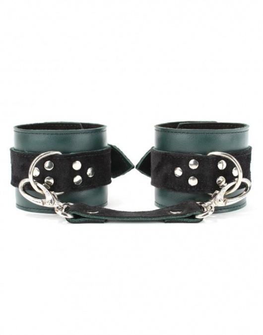 Изумрудные наручники Ladys Arsenal на карабинах - БДСМ Арсенал - купить с доставкой в Севастополе
