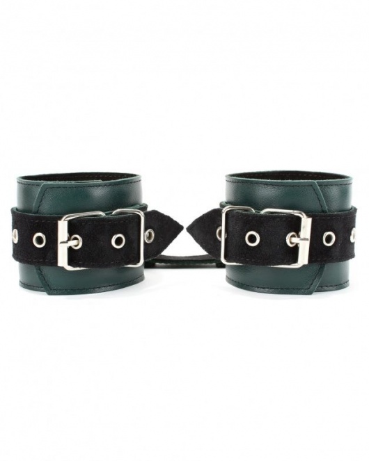 Изумрудные наручники Ladys Arsenal на карабинах - БДСМ Арсенал - купить с доставкой в Севастополе