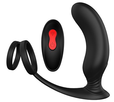 Черный массажер простаты REMOTE P-PLEASER - Dream Toys - в Севастополе купить с доставкой