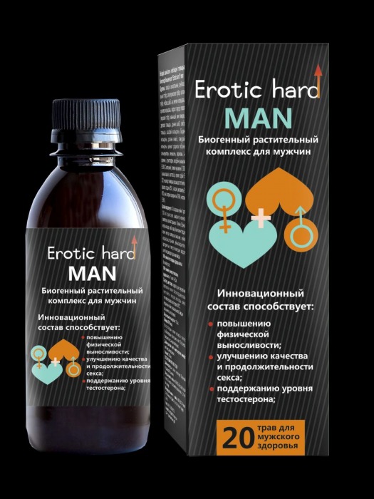 Мужской биогенный концентрат для усиления эрекции Erotic hard Man - 250 мл. - Erotic Hard - купить с доставкой в Севастополе