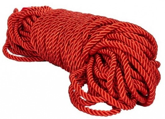 Красная веревка для связывания BDSM Rope - 30 м. - California Exotic Novelties - купить с доставкой в Севастополе