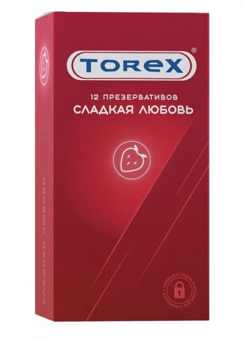 Презервативы Torex  Сладкая любовь  с ароматом клубники - 12 шт. - Torex - купить с доставкой в Севастополе