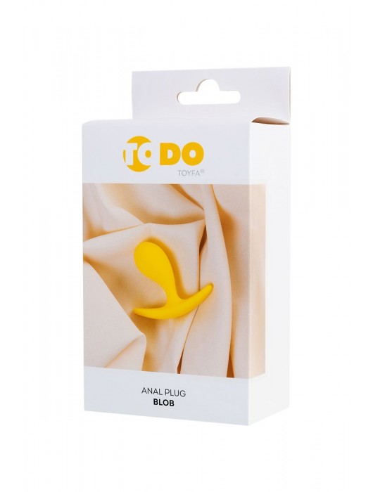 Желтая анальная втулка Blob - 5,5 см. - ToyFa