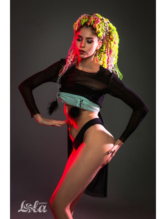 Зажимы на соски с черным пухом Euphoric - Lola Games - купить с доставкой в Севастополе