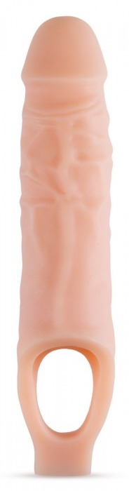 Телесный реалистичный фаллоудлинитель 9 Inch Silicone Cock Sheath Penis Extender - 22,86 см. - Blush Novelties - в Севастополе купить с доставкой