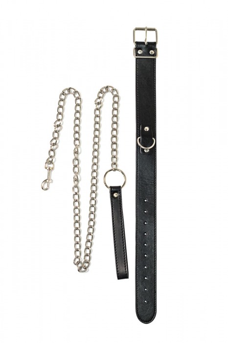 Черный ошейник с поводком Wild - Lola Games - купить с доставкой в Севастополе