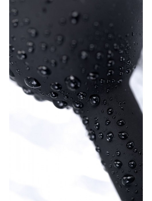 Черная анальная втулка с прозрачным стразом - 7,2 см. - POPO Pleasure - купить с доставкой в Севастополе