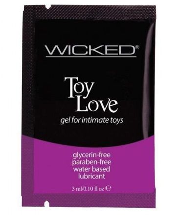 Лубрикант на водной основе для использования с игрушками WICKED Toy Love - 3 мл. - Wicked - купить с доставкой в Севастополе